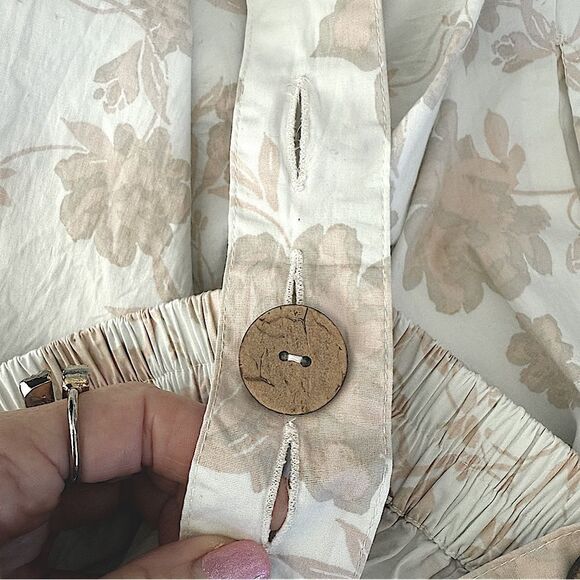 FREE PEOPLE Meet Me In Maui Pink/Ivory Dress fit& flare bow backless Large NWT - Picture 13 of 17